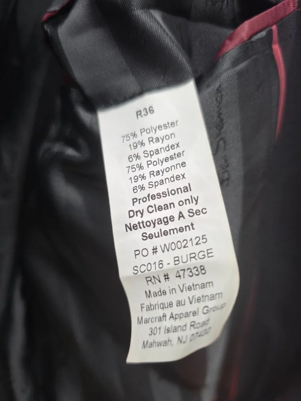Ben Sherman 36R Black Blazer Sport Coat Jacket 2-Button Solid W889
